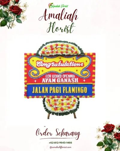 Bunga Papan Congratulation di Sinar Bulan